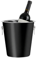 Cookinglife Enfriador de Vino Negro - ø 22 cm
