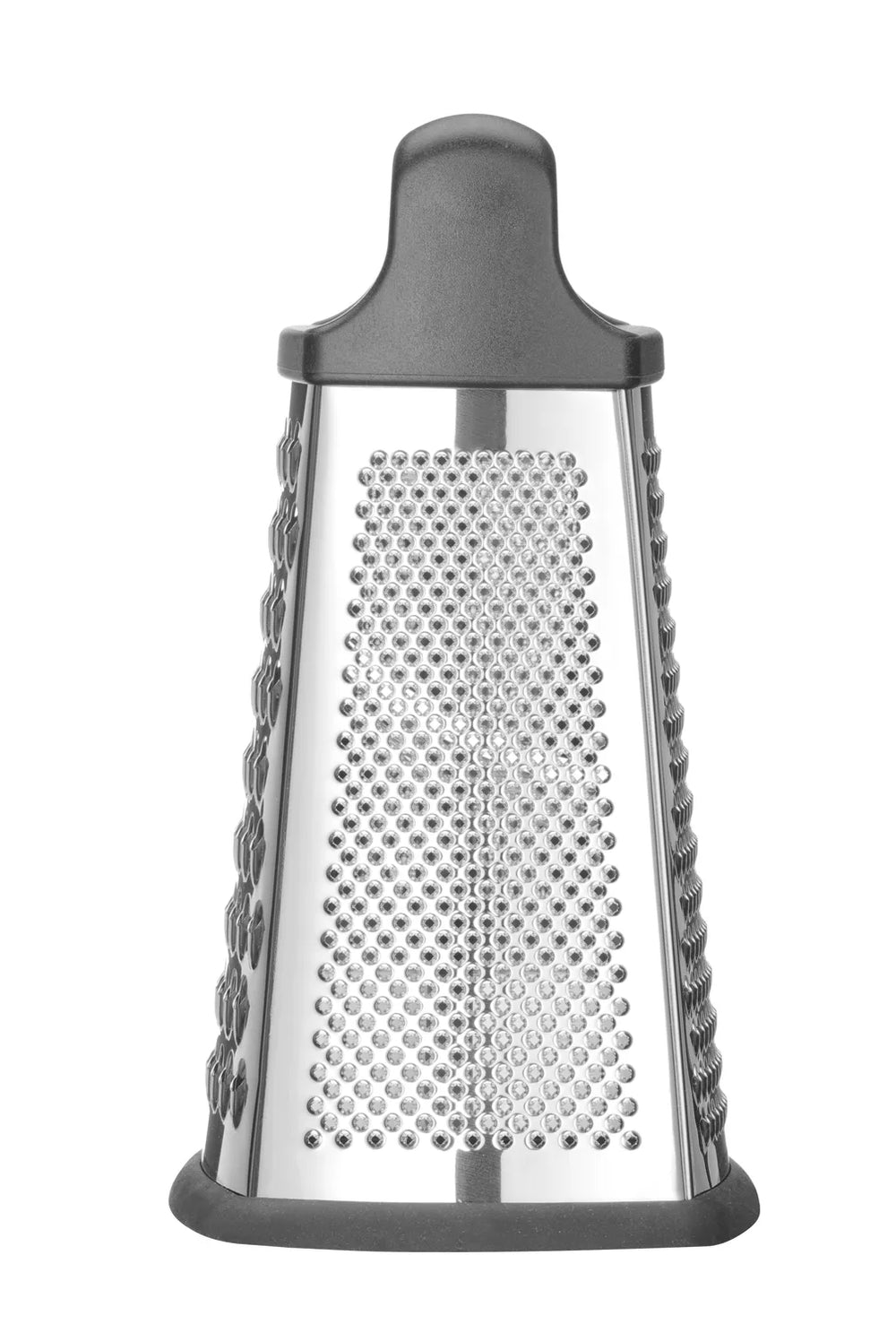 Rallador Hendi - Rallador de torre de cuatro caras con bandeja - Acero inoxidable - 15 x 13 x 31 cm