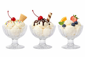 Cookinglife Copas de Cristal para Helado 200 ml - 3 unidades - Ideal para Helados y Postres