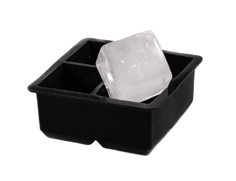 Sareva Molde para cubitos de hielo - 4 cubitos grandes - Silicona - Fácil desmoldeo - Reutilizable
