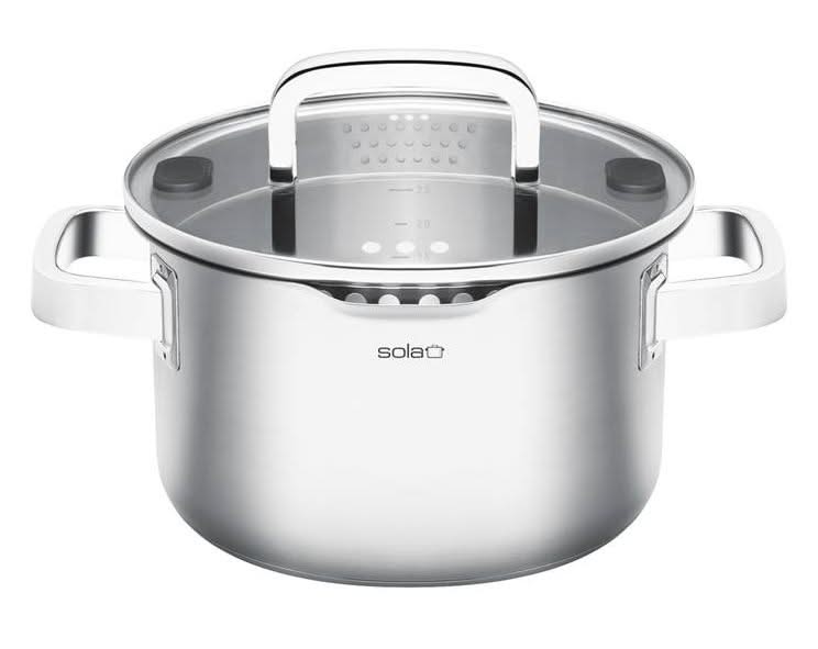 Sola Soeppan Juvia RVS Downdraft apto para inducción ø 24 cm / 5.5 litros - apto para todas las fuentes de calor