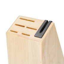 Bloque de cuchillos Gourmet Madera de abedul - 6 piezas - Afilador de cuchillos integrado