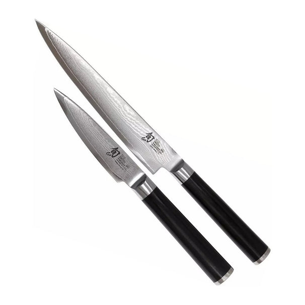 Set de cuchillos Kai Shun Classic - acero damasco de 32 capas - (Cuchillo de oficina + Cuchillo universal) 2 piezas - DMS-210