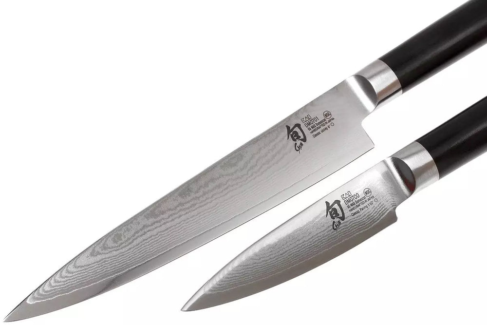 Set de cuchillos Kai Shun Classic - acero damasco de 32 capas - (Cuchillo de oficina + Cuchillo universal) 2 piezas - DMS-210