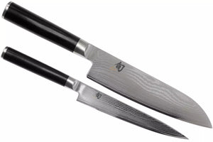 Set de cuchillos Kai Shun Classic - acero damasco de 32 capas - (Cuchillo universal + Cuchillo Santoku) 2 piezas - DMS-230