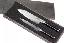 Set de cuchillos Kai Shun Classic - acero damasco de 32 capas - (Cuchillo universal + Cuchillo Santoku) 2 piezas - DMS-230