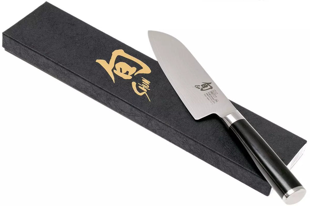 Cuchillo Santoku Kai Shun Classic - acero damasco de 32 capas - 13.75 cm - DM-0727