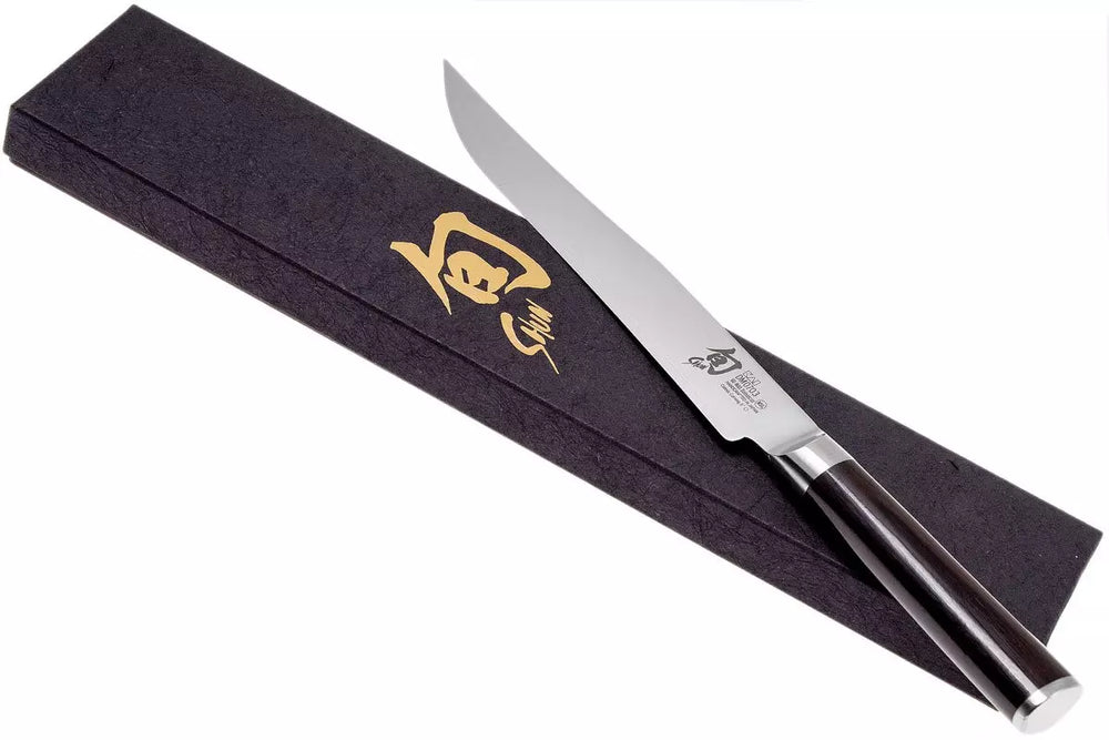 Cuchillo para trinchar / Cuchillo para carne Shun Classic - 32 capas de acero damasco - 20 cm - DM-0703