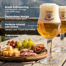 Karmeliet Vasos de cerveza 330 ml - 4 unidades