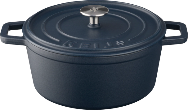Keij Kamado Horno holandés / Cazuela Azul - Hierro fundido esmaltado - ø 24 cm / 3.5 litros