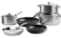 KitchenAid Set de ollas Multi-Ply Acero Inoxidable 6 piezas - Olla ø 20, 24 cm, Cazo ø 16 cm y Sartén ø 24 cm + Sartén Classic Forged ø 24 y 28 cm