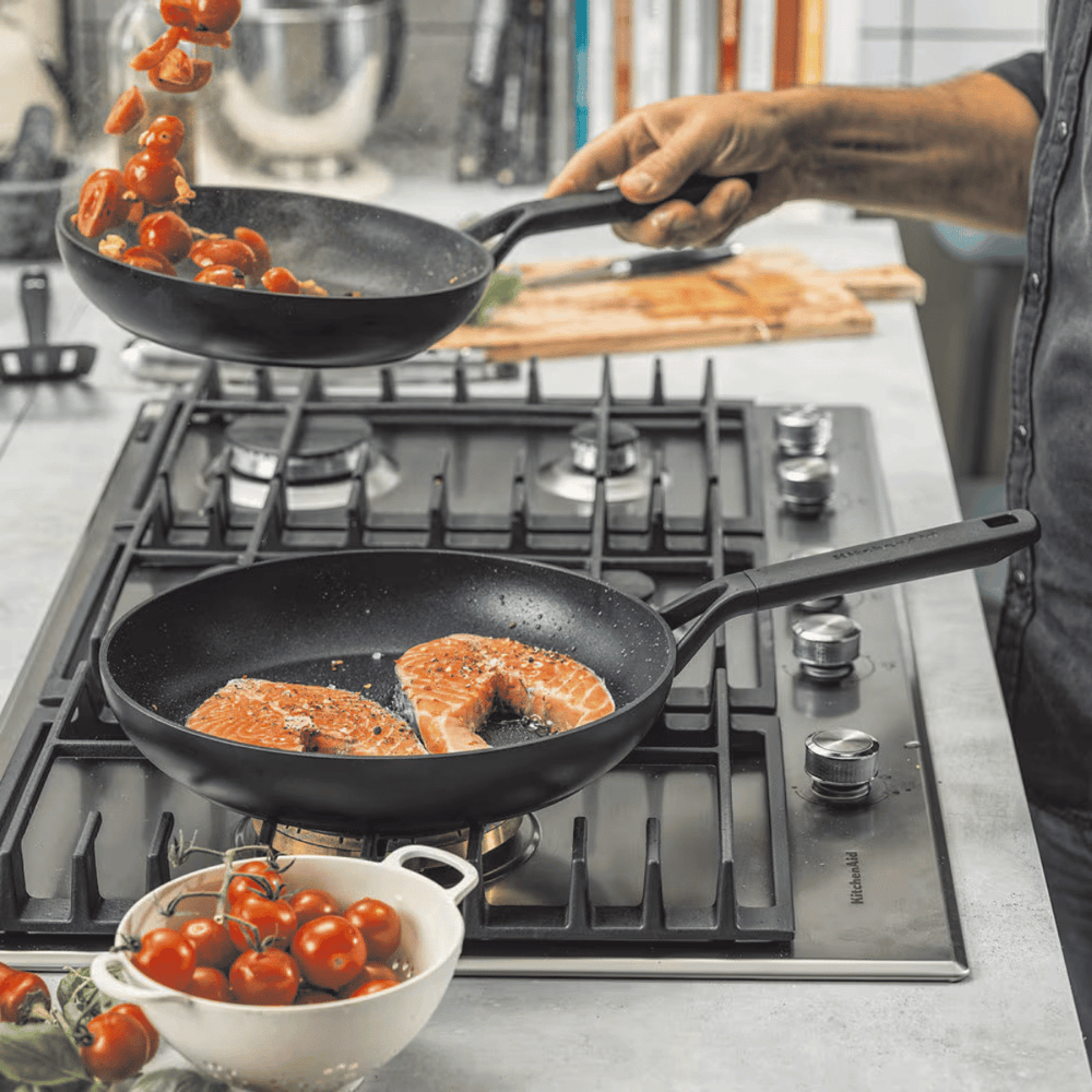 Juego de sartenes KitchenAid Classic Forged - ø 20, 24 y 28 cm - revestimiento antiadherente cerámico
