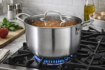 Cookinglife Olla con Tapa de Vidrio Signature Steel - Acero Inoxidable - ø 20 cm / 2.2 Litros - apta para todas las fuentes de calor