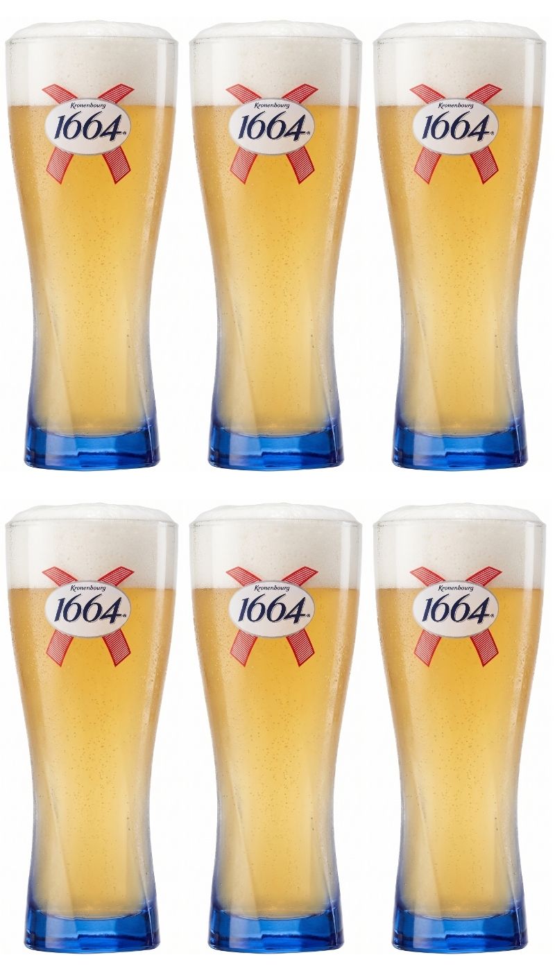 Kronenbourg 1664 Blanc vasos de cerveza 250 ml - 6 piezas