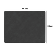 LIND DNA Manteles Individuales Nupo - Cuero - Azul Oscuro - 45 x 35 cm - 2 Piezas
