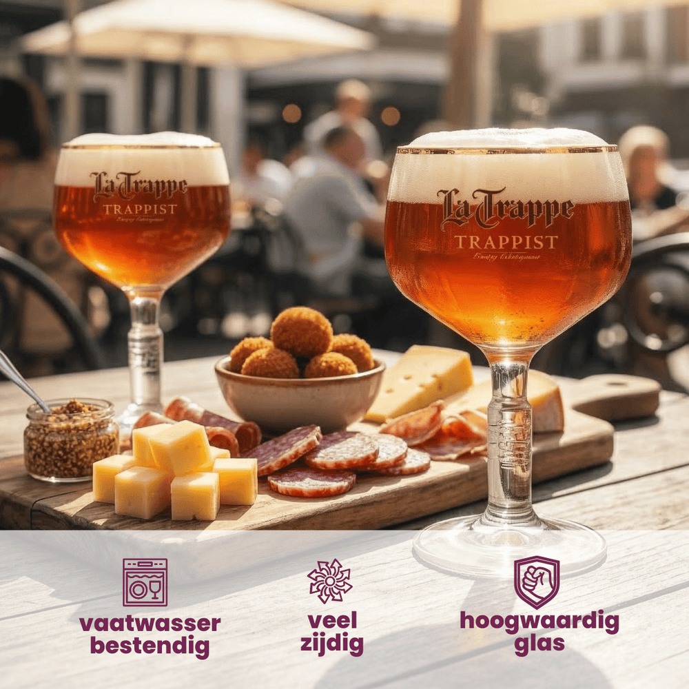 La Trappe Vasos de cerveza 250 ml - 4 unidades