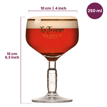 La Trappe Vasos de cerveza 250 ml - 4 unidades