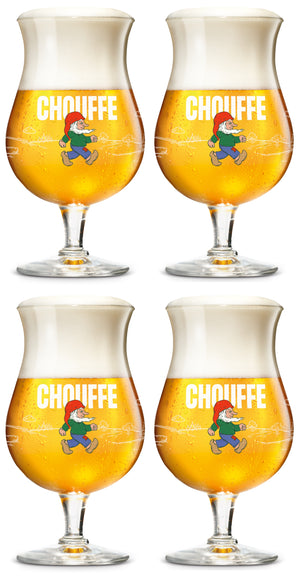 La Chouffe Vasos de cerveza 330 ml - 4 unidades