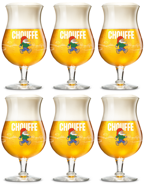 Vasos de cerveza La Chouffe - 330 ml - 6 piezas