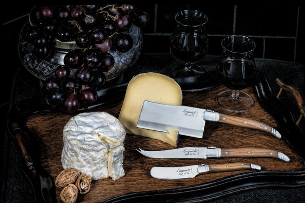 Cuchillos para queso Laguiole Style De Vie Luxury Line Madera de olivo 3 piezas