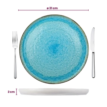 Cosy & Trendy Platos para pizza / Platos base - Laguna Azzurro ø 31 cm - 4 piezas