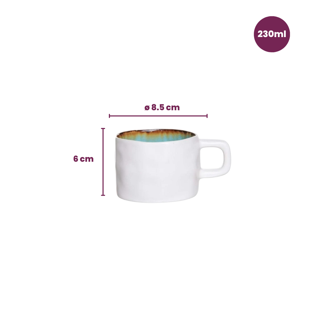 Cosy & Trendy Tazas de café Laguna Azzurro 230 ml - 4 piezas