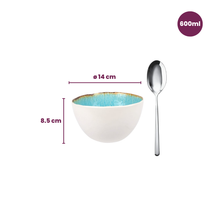 Tazones de Sopa / Cuencos - Laguna Azzurro ø 14 cm / 600 ml - 4 Piezas
