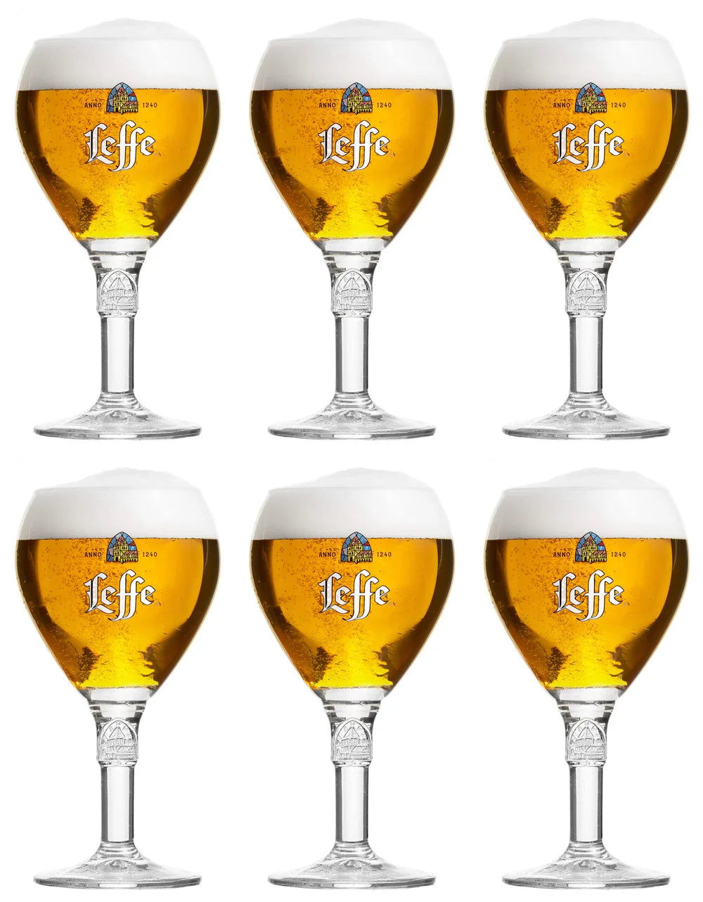 Vasos de cerveza Leffe 250 ml - 6 unidades