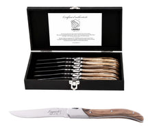 Cuchillos para steak Laguiole Style de Vie Luxury Line Madera de olivo - 6 piezas