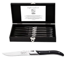 Cuchillos para steak Laguiole Style de Vie Luxury Line Negro Ébano - 6 piezas