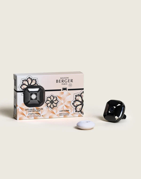 Maison Berger Difusor de autoparfum Eternity Gun metal / Lady Flower - Con recarga