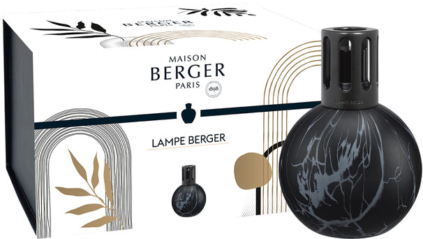 Set de regalo Maison Berger - Quemador de fragancia Marbrure - Negro