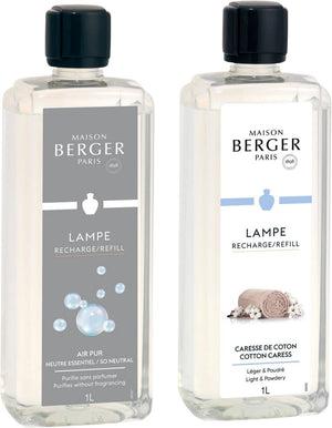 Recarga Maison Berger - para quemador de fragancia - So Neutral + Cotton Caress - 2 x 1 litro