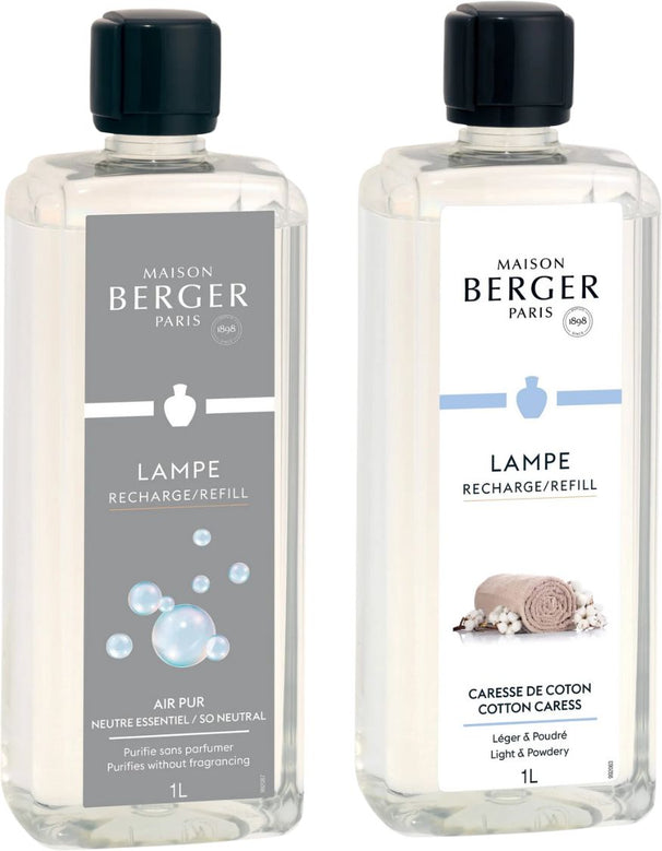 Recarga Maison Berger - para quemador de fragancia - So Neutral + Cotton Caress - 2 x 1 litro