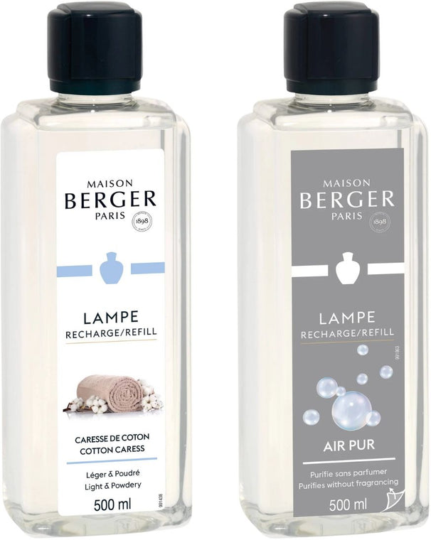 Recarga Maison Berger - para quemador de fragancia - So Neutral + Cotton Caress - 2 x 500 ml