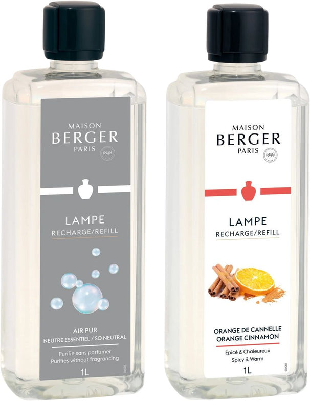 Recarga Maison Berger - para quemador de fragancia - So Neutral + Canela Naranja - 2 x 1 litro