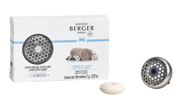 Maison Berger Autoparfum / Difusor de coche Silver - Cotton Caress - Con recarga