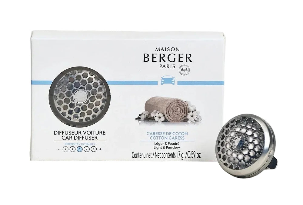 Maison Berger Autoparfum / Difusor de coche Silver - Cotton Caress - Con recarga