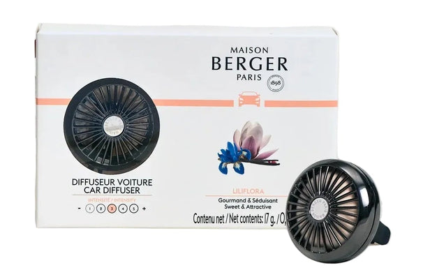 Maison Berger Autoparfum / Difusor de coche Gun Metal - Liliflora - Con recarga