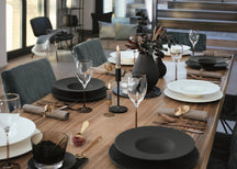 Villeroy & Boch Juego de Vajilla Manufacture Rock - Blanco 12 piezas / 4 personas - 4 platos de cena, 4 platos de desayuno y 4 platos para pasta