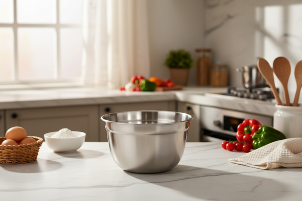 Cookinglife Cuenco para mezclar / Cuenco para masa - Acero inoxidable - ø 17.5 cm