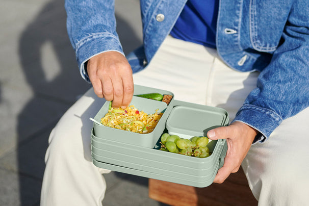 Mepal Caja de Almuerzo / Lunchbox Take a Break Nordic Sage Large - con 2 Bentobakjes