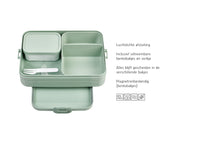 Mepal Caja de Almuerzo / Lunchbox Take a Break Nordic Sage Large - con 2 Bentobakjes