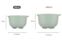 Mepal Set de Cuencos para Mezclar Chef It Nordic Sage 3 piezas - Cuenco 1.5 & 3 litros + Espátula