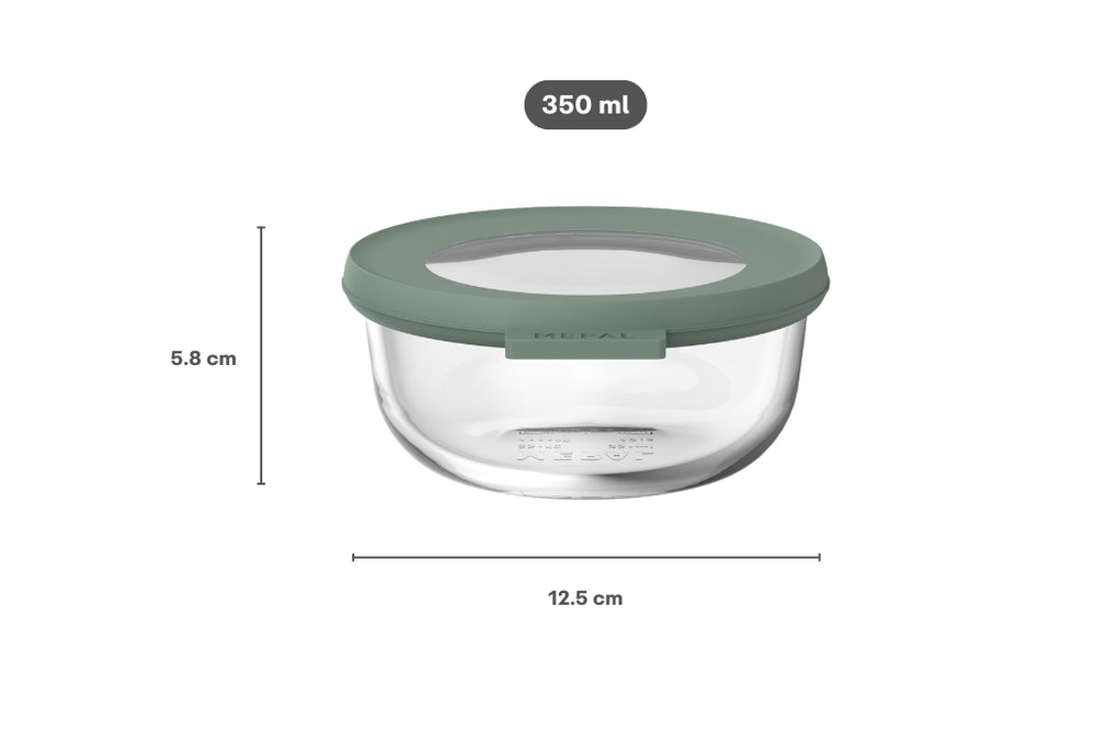 Mepal Tarro de Cristal Cirqula Nordic Sage Redondo - 350 ml