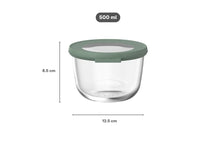 Mepal Tarro de Cristal Cirqula Nordic Sage Redondo - 500 ml