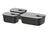 Mepal EasyClip recipientes de conservación Nordic Black 3 piezas - 2x 450 ml + 1 litro