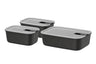 Mepal EasyClip recipientes de conservación Nordic Black 3 piezas - 2x 700 ml + 1.5 litros