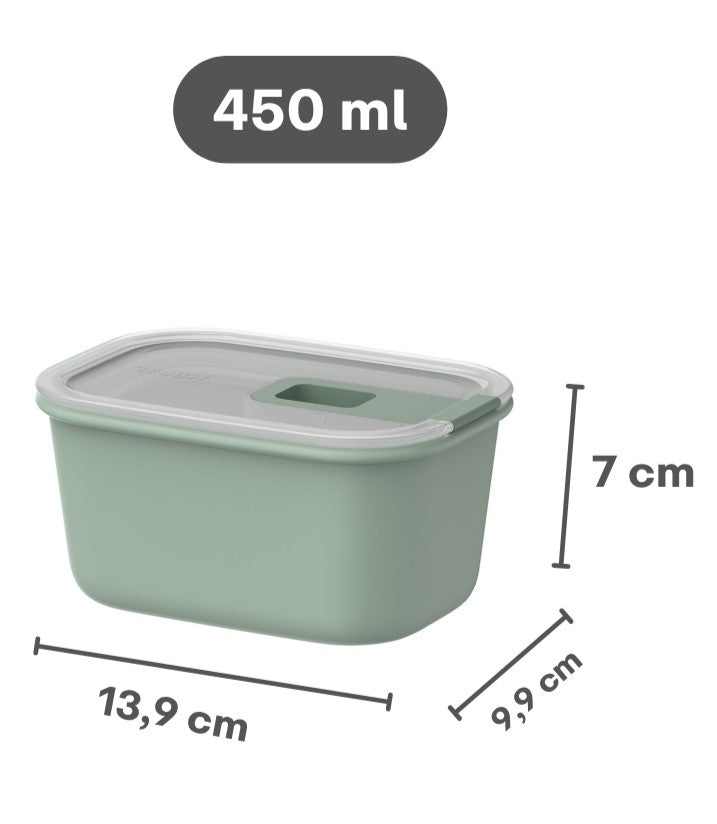 Mepal EasyClip recipientes de conservación Nordic Black 3 piezas - 2x 450 ml + 1 litro
