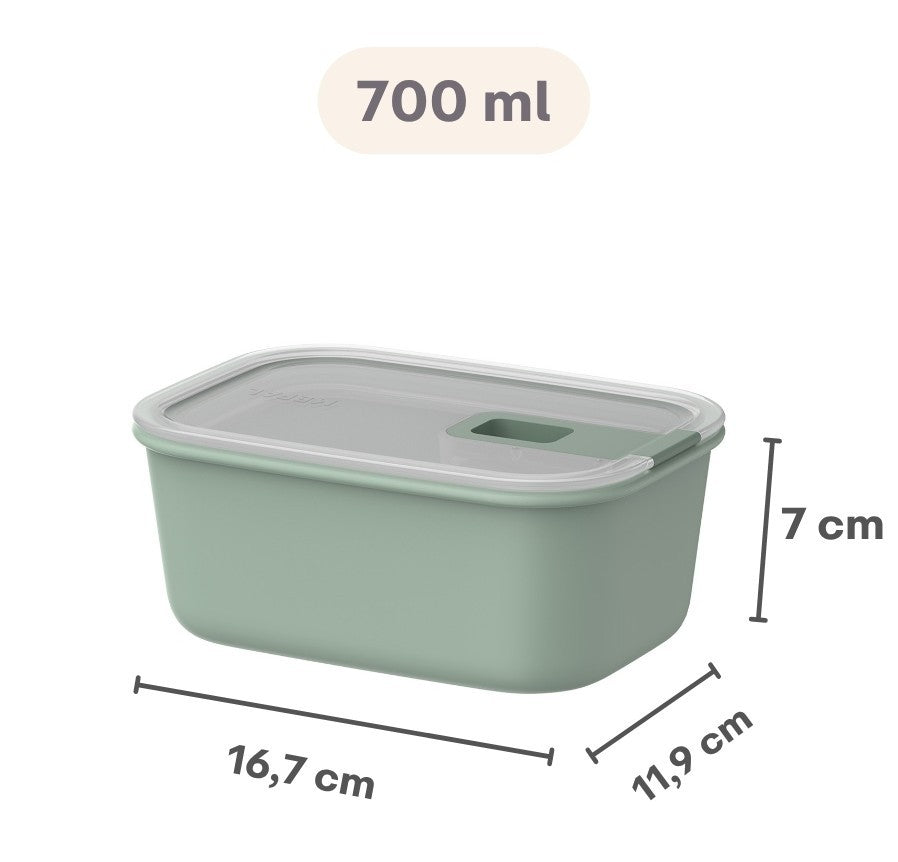 Mepal EasyClip recipientes de conservación Nordic Black 3 piezas - 2x 700 ml + 1.5 litros